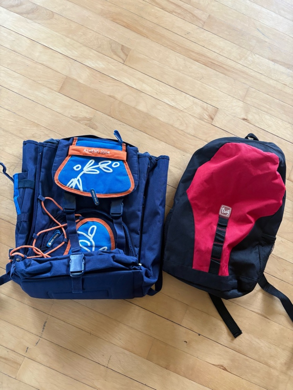 Athens 2004 Olympics Blue Backpack & Tug Red/Black Backpack